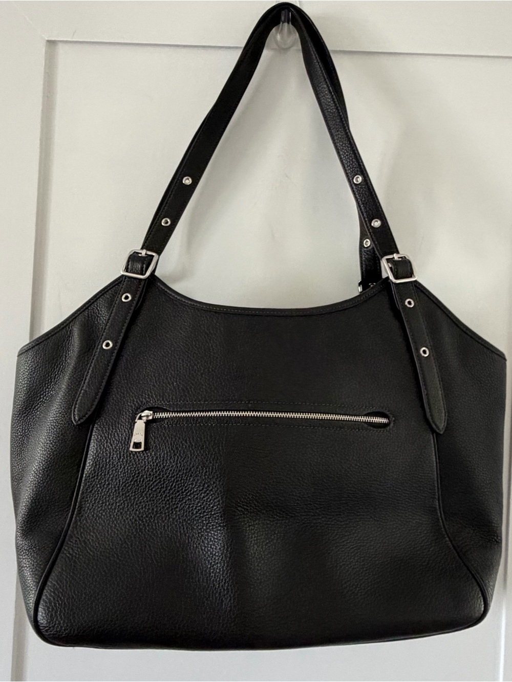 Coach Meadow Black Pebbled Leather Tote Large Shoulder Bag AMAZING CONDITION - Picture 2 of 9